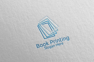 Book Printing Company Logo Design 88