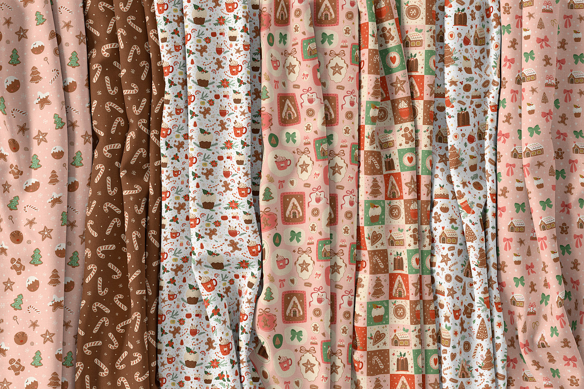Christmas gingerbread patterns, a Pattern Graphic by Tani Kuzminka (Photo 4 of 20)