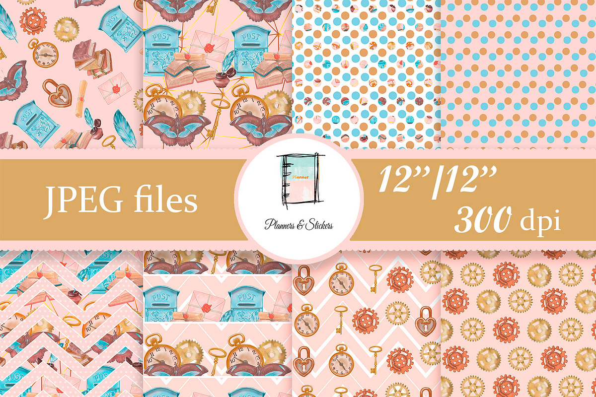 Vintage Planner Stickers Collection, a Design Template by DigitalDesignAI (Photo 6 of 11)