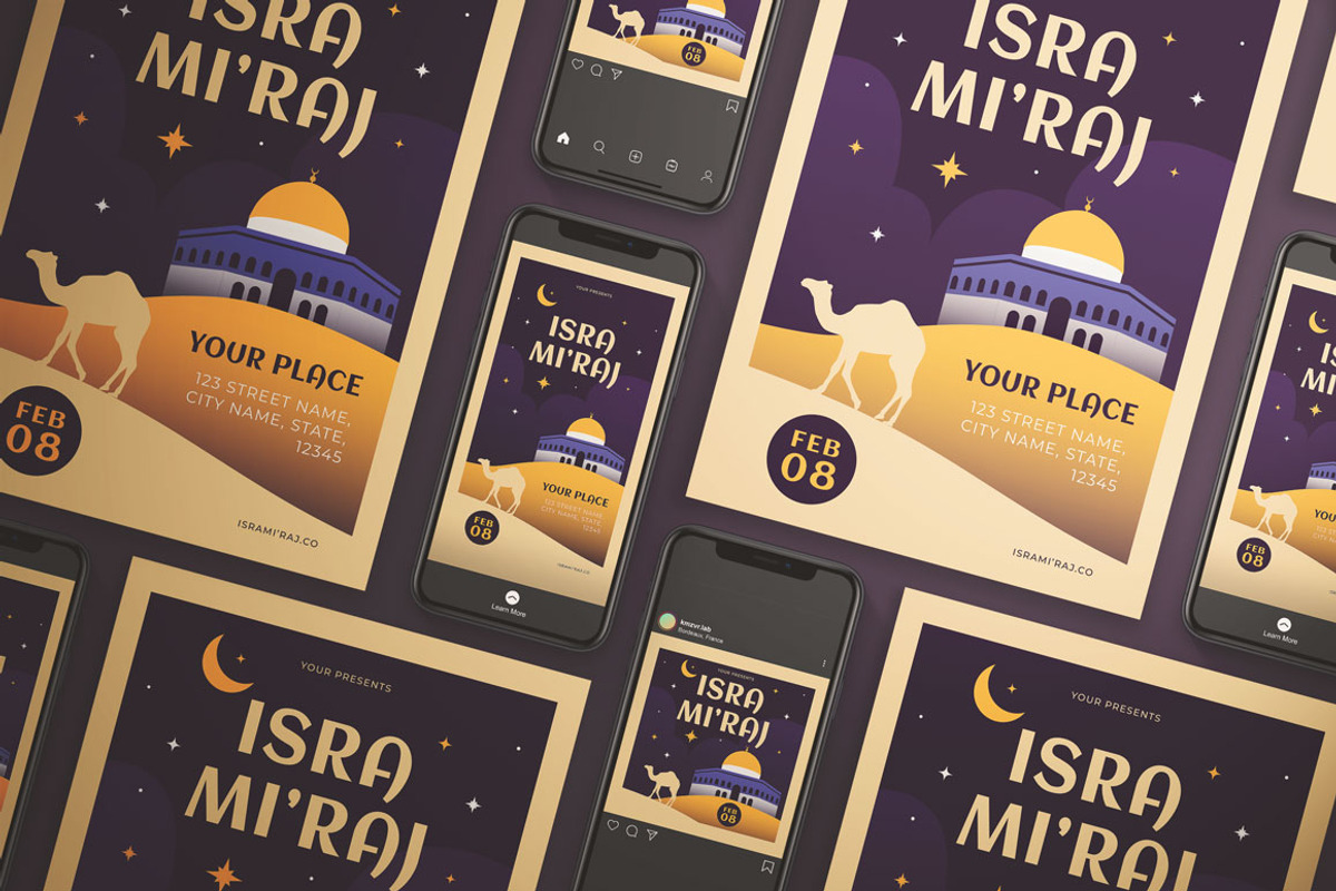 Isra Mi'raj Flyer, a Flyer Template by KMZVR.Lab (Photo 4 of 5)