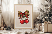 Cherry Leopard Coquette Bow Png, an Illustration by Libby Wishes (Thumbnail 3 of 8)