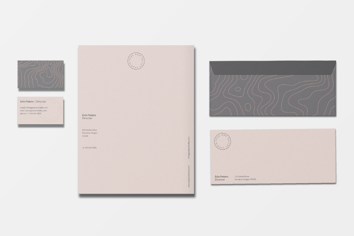 Topographic Map Stationery Set, a Stationery Template by Hello Mart (Photo 3 of 5)