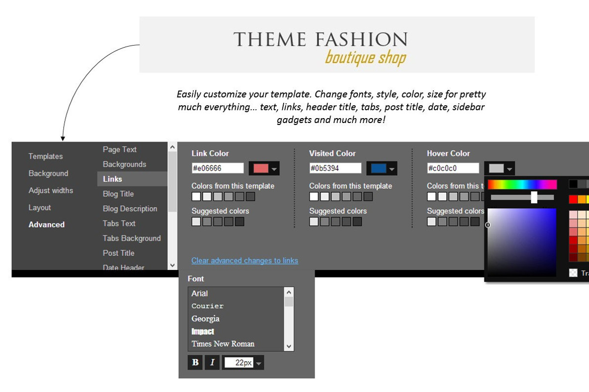 Blogger Template - Pretty Elegant, a Templates & Theme by Theme Fashion (Photo 2 of 2)