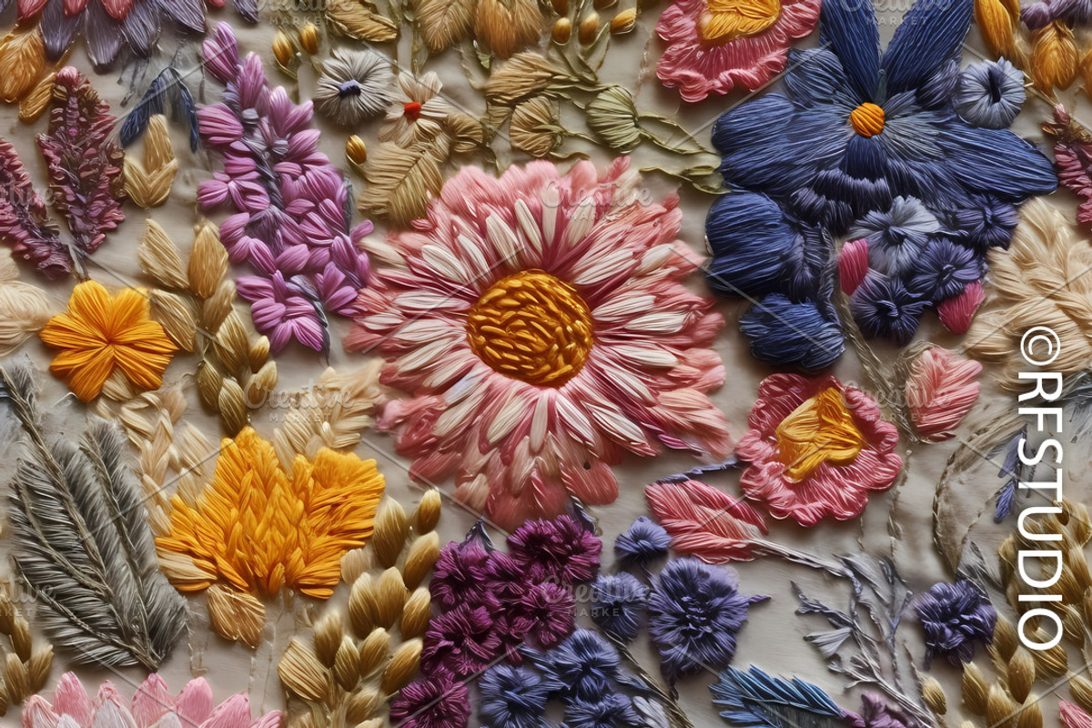DELICATE EMBROIDERY 8Textures Bundle, a Texture Graphic by ...