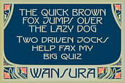 Wansura - Art Nouveau Fonts, a Sans Serif Font by Konstantine Studio (Thumbnail 2 of 3)