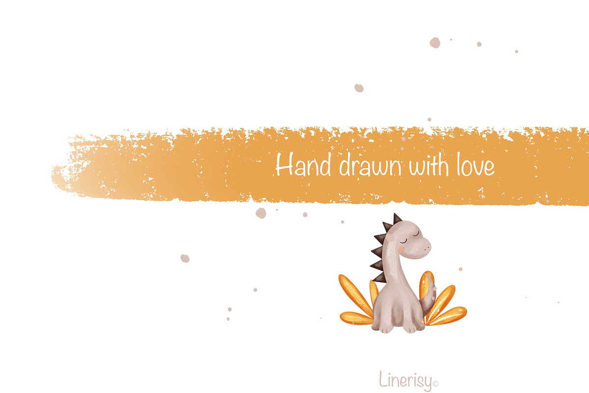 Cute dinosaur - kids collection, an Animal Illustration by Linerisyart (Photo 15 of 15)