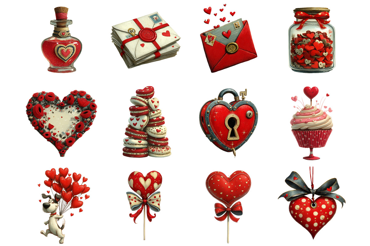 Valentine’s Day Clipart, an Illustration by DreamArtGraphic (Photo 2 of 4)