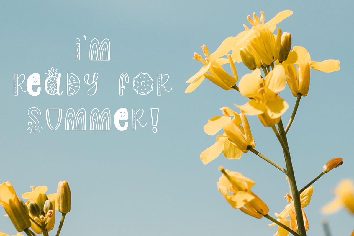 Slice of Summer, Doodle Font preview 2
