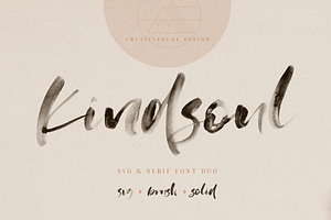 KindSoul SVG Script & Serif Font Duo