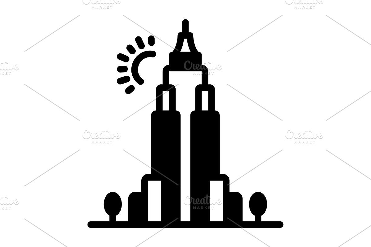 York newyork solid icon, a Solid Icon by Creative priyanka