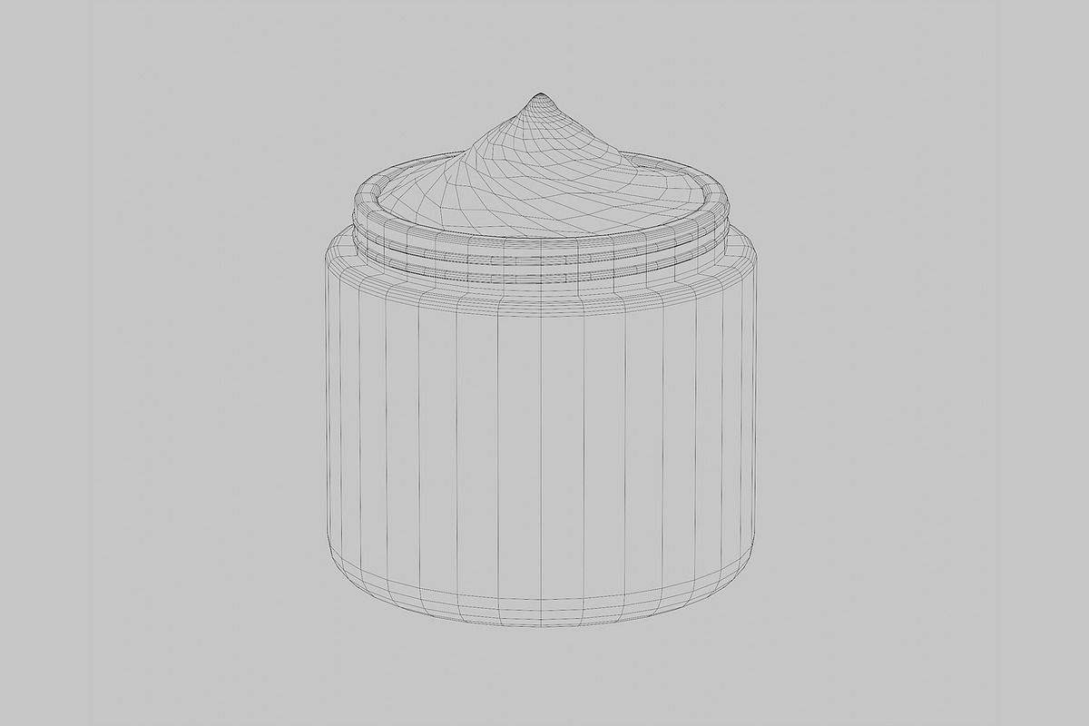 Cream jar High quality 3d model, an Object 3D Model by fahad121 (Photo 6 of 7)