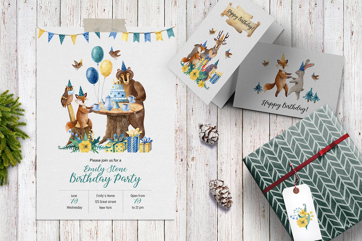 Woodland Birthday Party, an Animal Illustration by Natalia Fedorova (Photo 7 of 10)