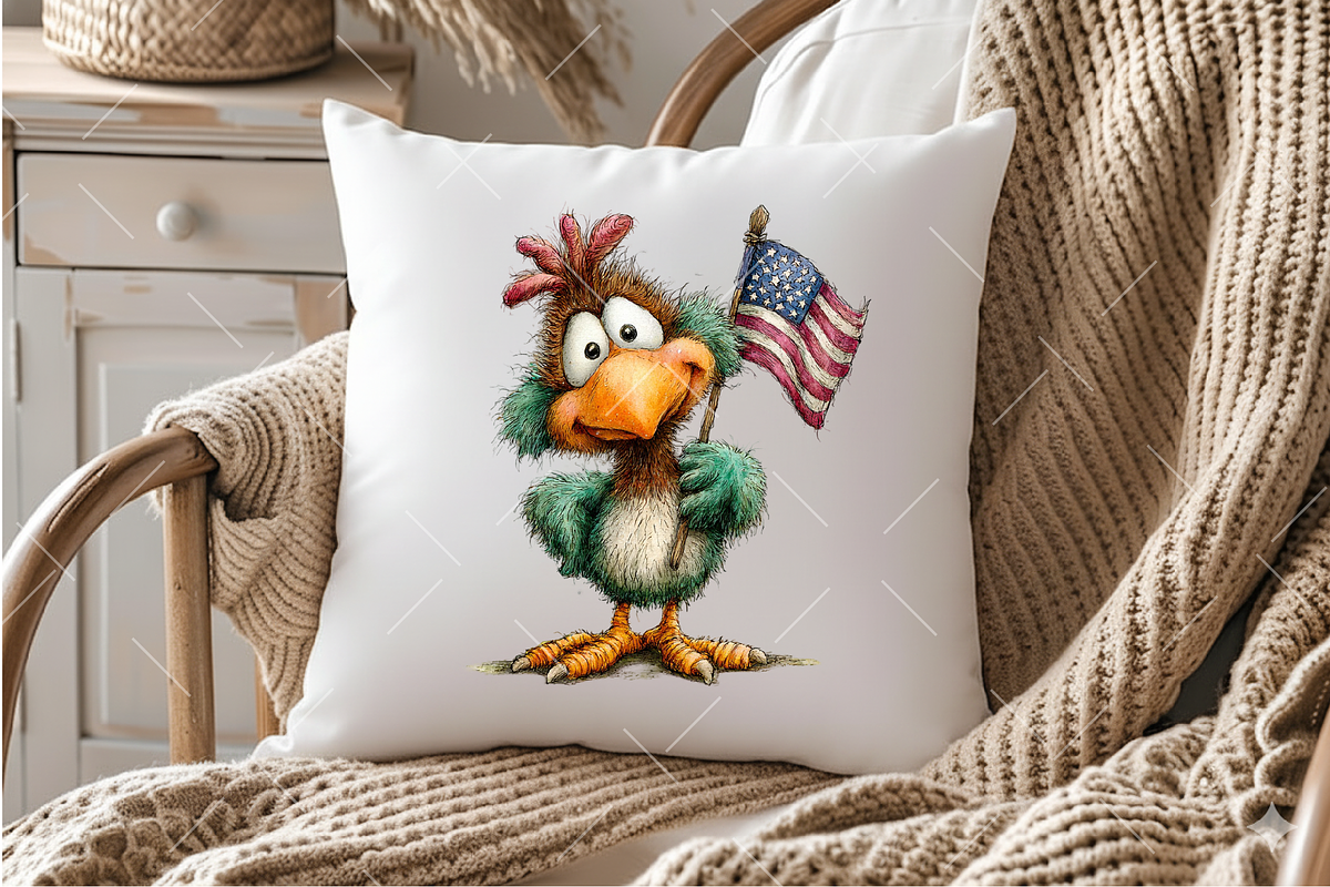 Whimsical Patriotic Chicken Clipart, an Illustration by OK Design (Photo 5 of 6)