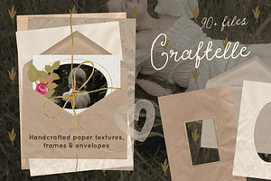 Craftelle – Kraft collage kit, an Object Graphic by DigARTbyHavroshka