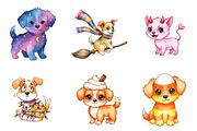 Cute Halloween Puppy Sublimation png, an Illustration by Watercolor design (Thumbnail 3 of 4)