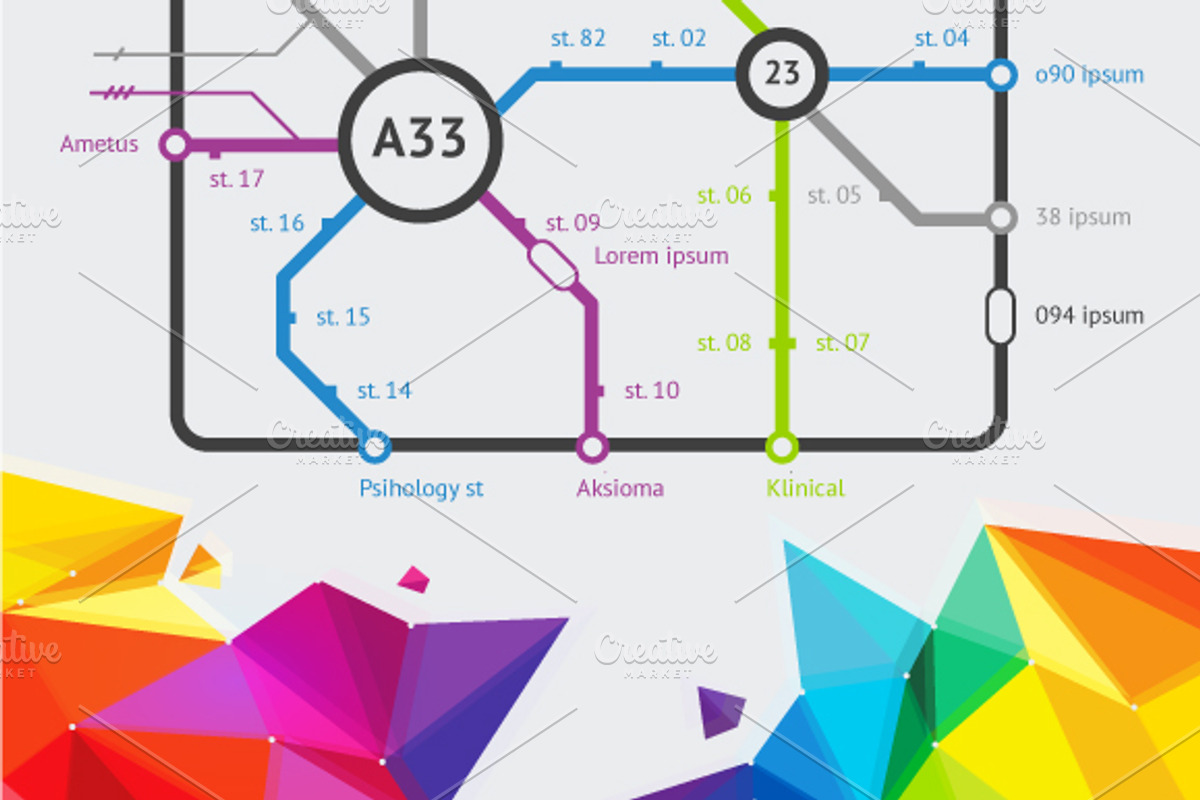 Elements of Infographics with button preview 5