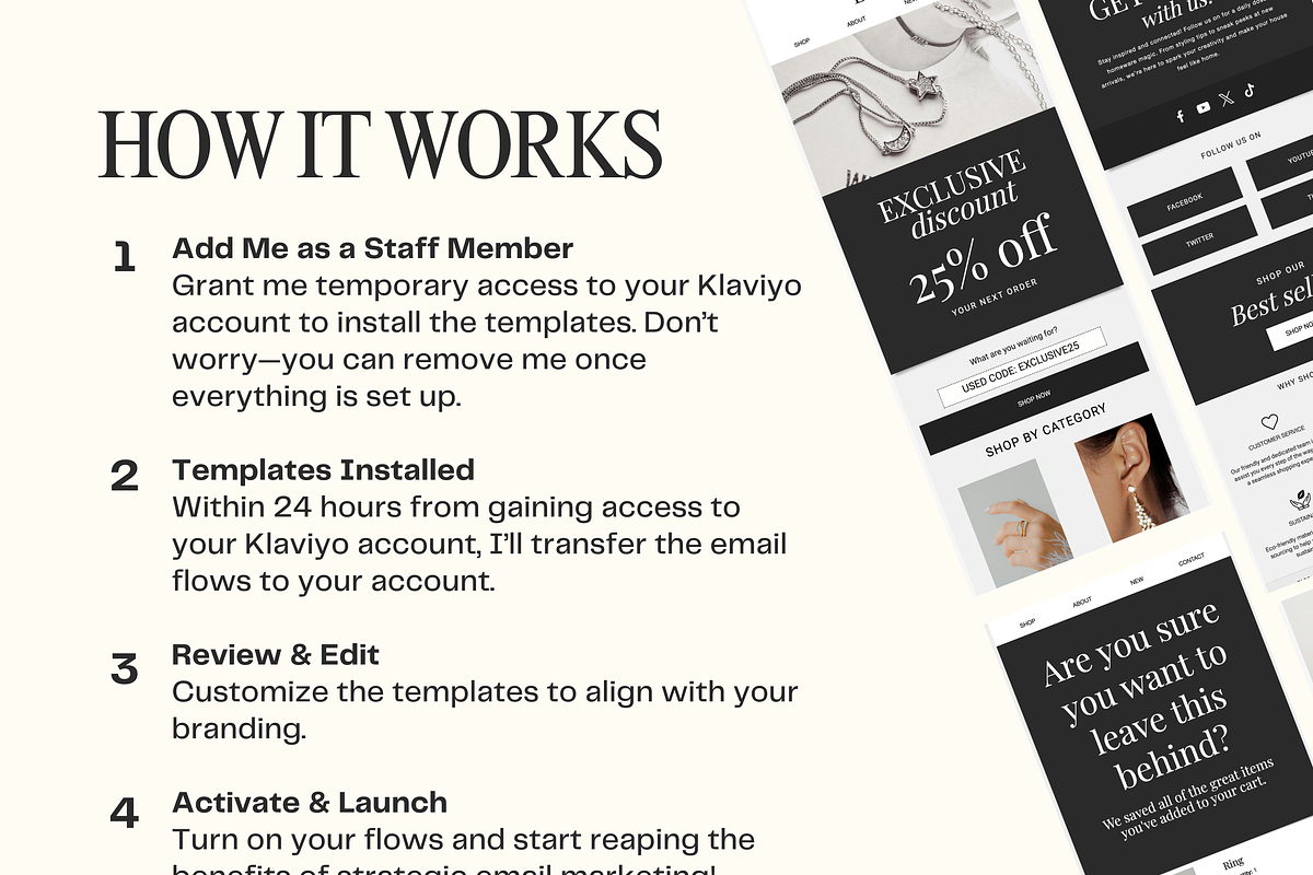 Klaviyo Email Flows, an Email Template by Template Twist Shop (Photo 3 of 8)
