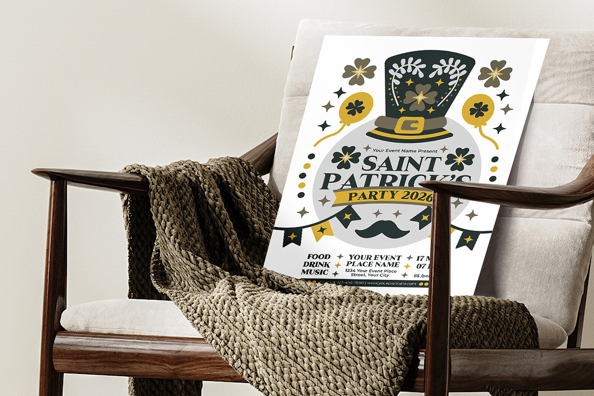 Folk Art Saint Patrick's Day Flyer, a Flyer Template by Hole Hope Design (Photo 5 of 5)