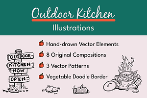 Outdoor Kitchen Illustrations