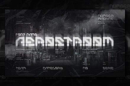 AEROSTROOM - Futuristic Font, a Font by Brainwave
