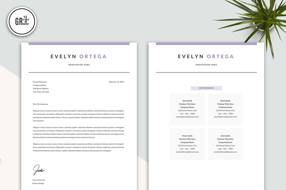 Resume Template CV for Word, a Resume Template by GResume (Photo 4 of 7)