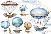 Hot Air balloons. Sky dreamer set., an Illustration by Ann Art Houze (Thumbnail 2 of 9)