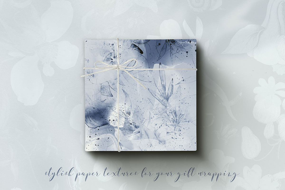 Watercolor Floral Backgrounds, a Texture Graphic by sibel dayı (Photo 12 of 16)