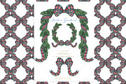 Christmas Tartan Clipart Wreath, a Decorative Illustration by LABFcreations (Thumbnail 1 of 5)