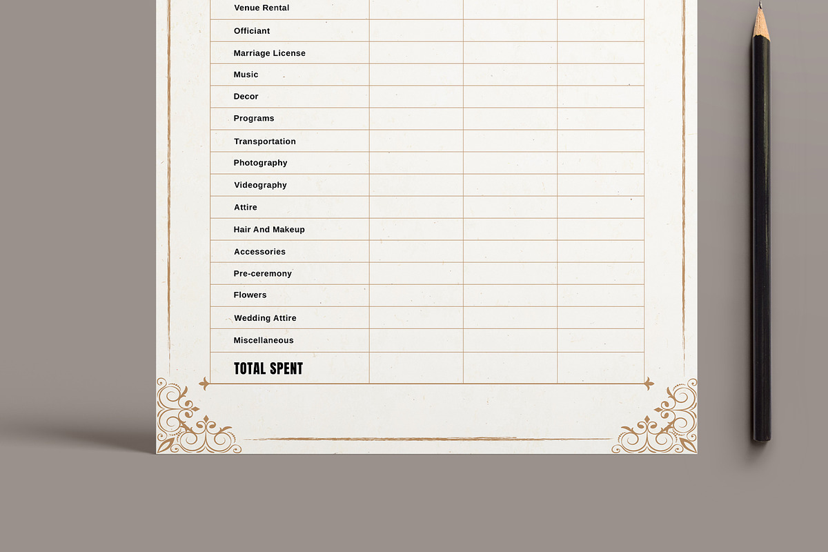 Wedding Budget Template, a Stationery Template by MightyDesign (Photo 3 of 8)
