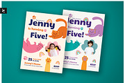 Cute Animal Kids Birthday Invitation, an Invitation Template by Neermana (Thumbnail 1 of 4)
