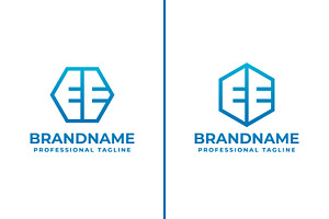 Letters EE Hexagon Logo Set, a Branding & Logo Template by Pray Art Design Studio