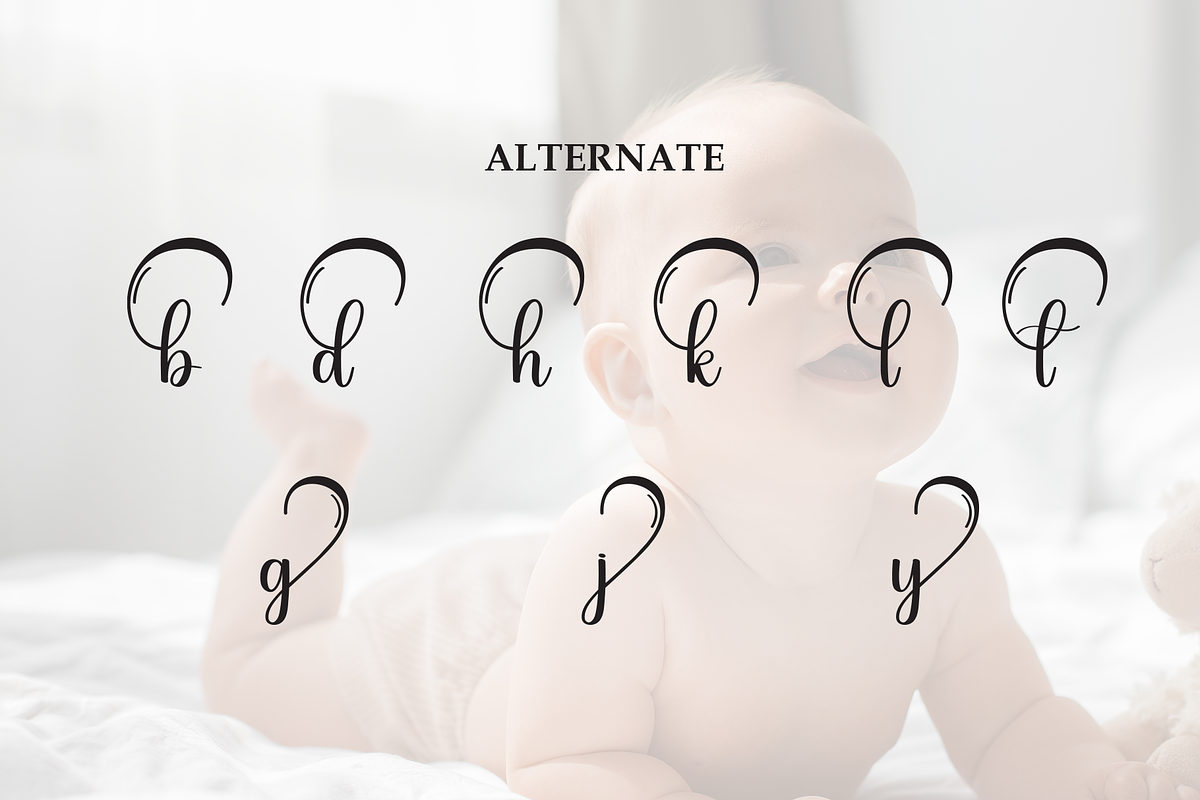 Baby | Script Font, a Handwritten Font by Scratchones (Photo 8 of 9)