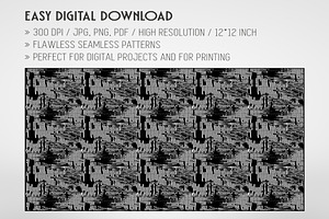 20 Seamless Broken B/W TV Patterns