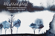 Watercolor Blurred Forest Clipart, an Animal Illustration by ArtCreationsDesign (Thumbnail 1 of 5)