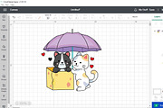 Funny Kawaii Romantic Cats Cliparts, an Animal Illustration by ARTify Illustrations (Thumbnail 5 of 7)