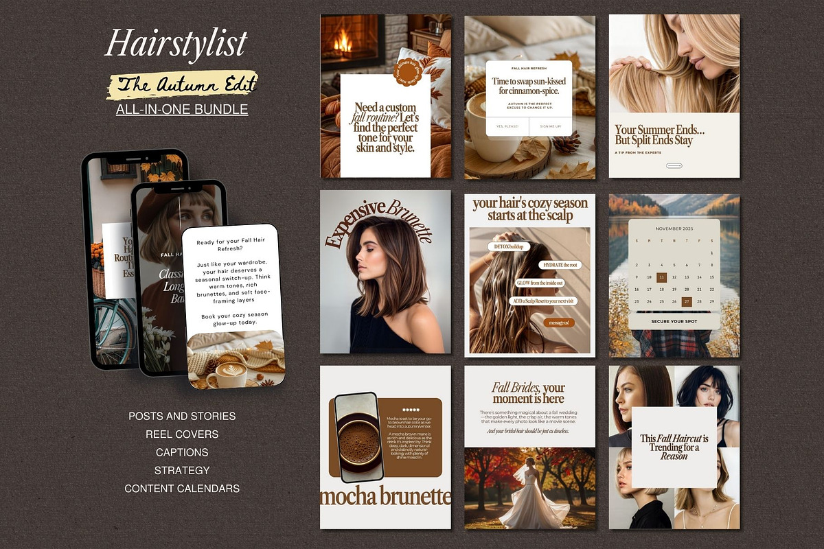 Fall Instagram Templates for Hairstylists and Salons preview 2