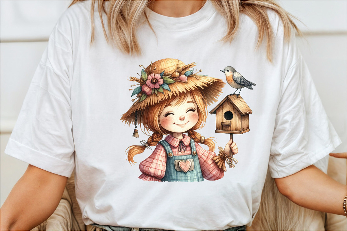 Scarecrow Girl Clipart, an Illustration by Rose Art (Photo 5 of 8)