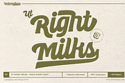 UT Right Milks - A Bold Script Font, a Script Font by Universitype (Thumbnail 1 of 8)