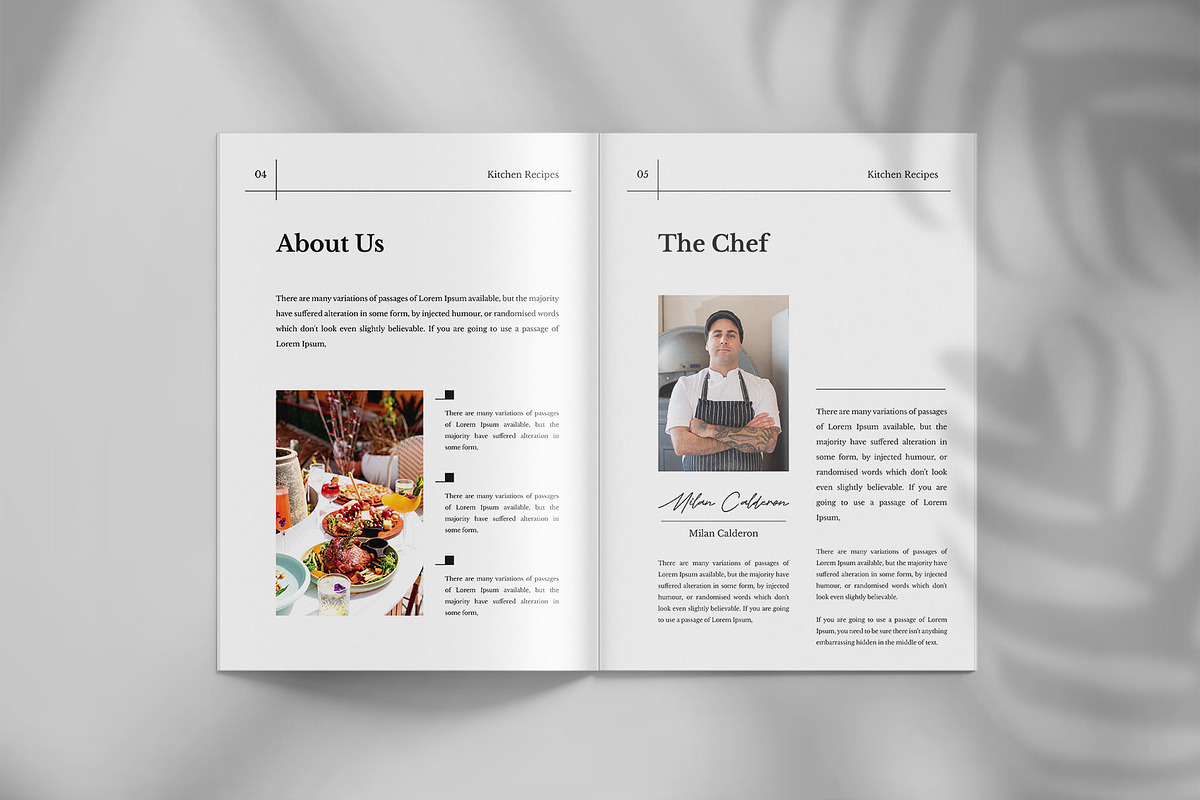Recipe cookbook layout template, a Brochure Template by Tanmoy Topu (Photo 3 of 7)