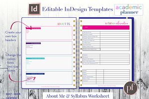 Academic Planner InDesign Template