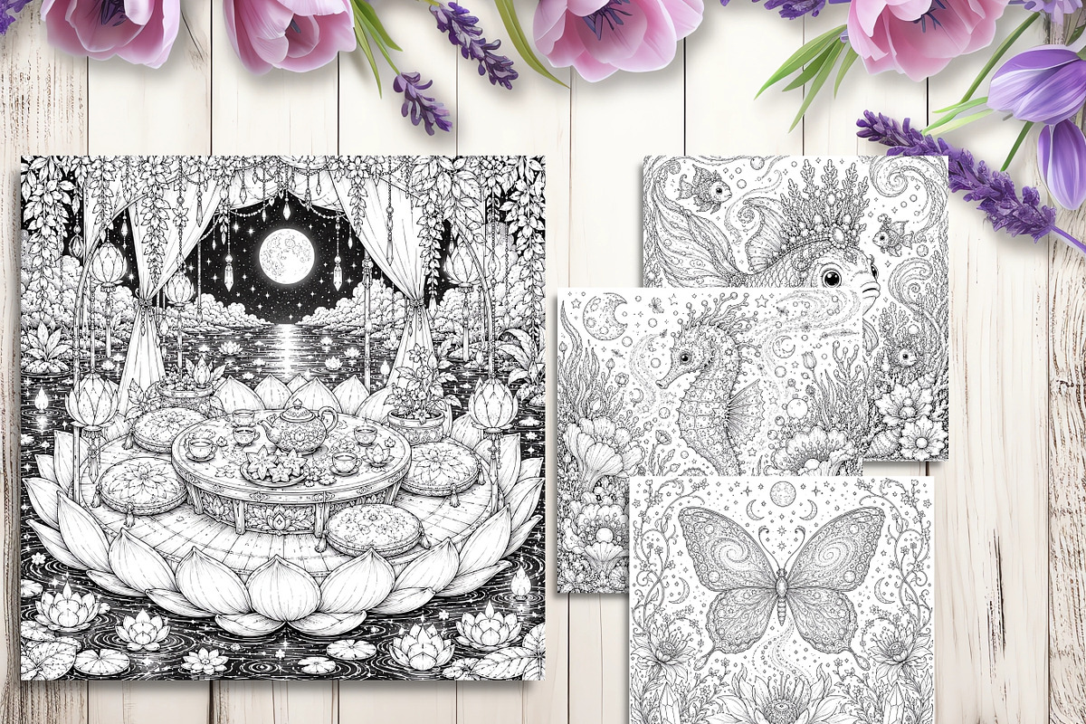 Alien Botanical Garden Coloring Page, a Brochure Template by LA Design (Photo 6 of 10)