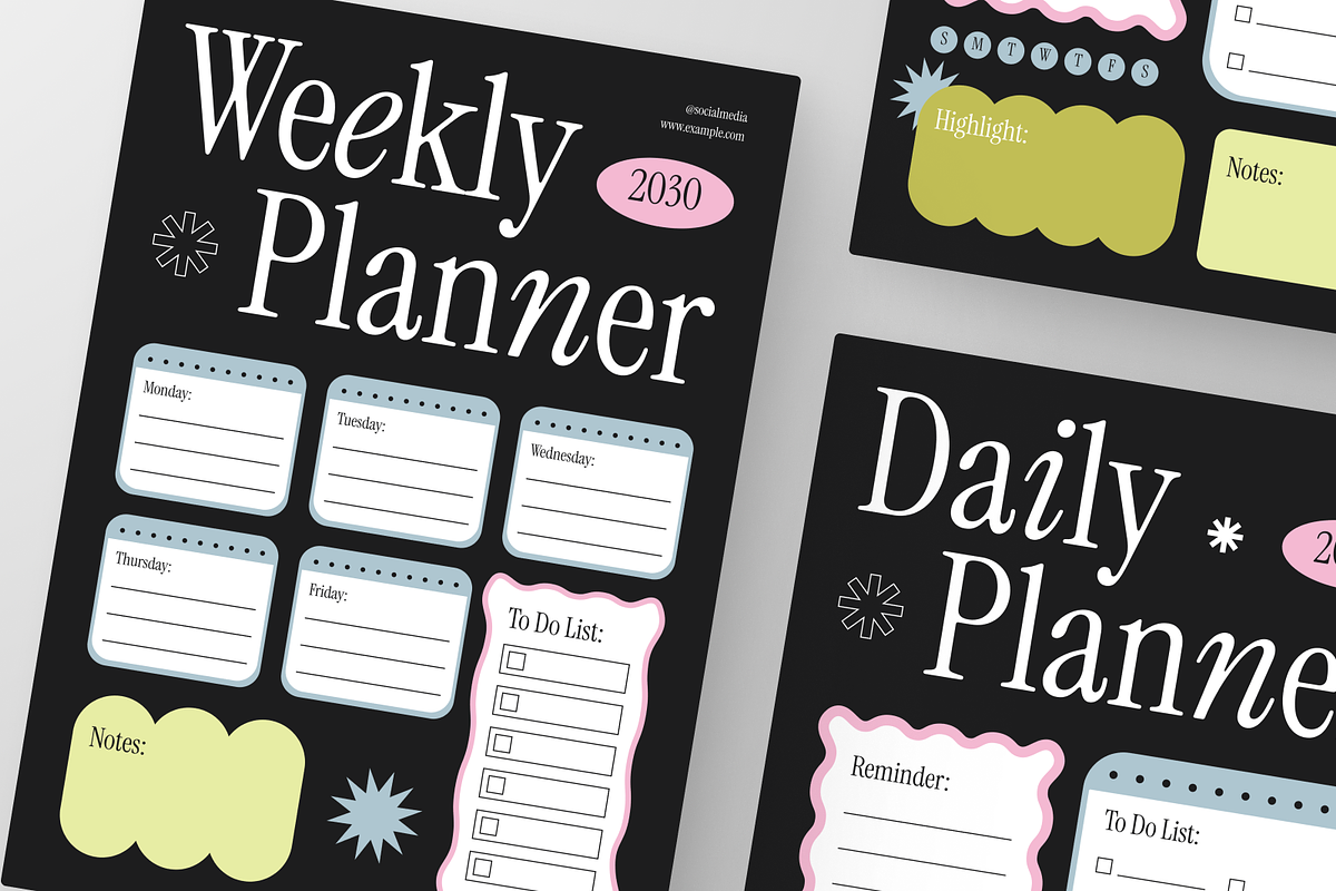 Daily And Weekly Planner, a Flyer Template by Annora Studio (Photo 5 of 6)