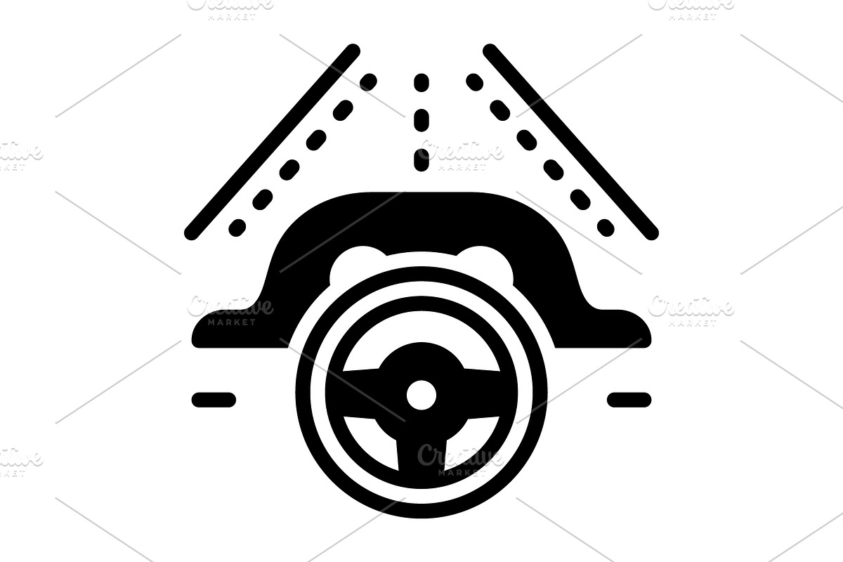Drives driving solid icon, a Solid Icon by Creative priyanka