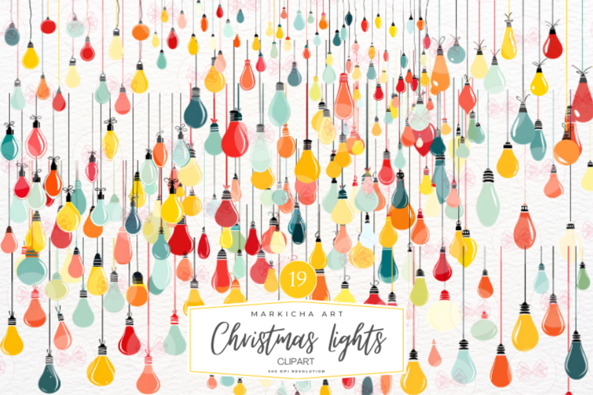 Christmas Lights Clipart, an Illustration by Markicha Art (Photo 1 of 5)