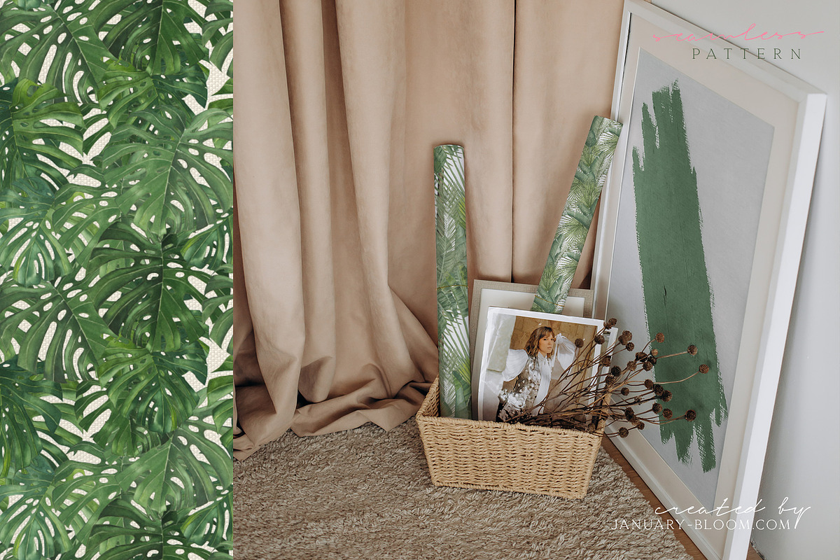 Tropical Vintage jungle palm leaves, a Texture Illustration by January Bloom (Photo 10 of 11)