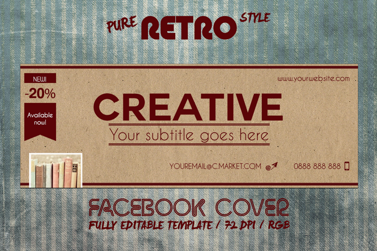 Multipurpose Retro Facebook Cover 01, a Websites & App Template by Tzochko (Photo 1 of 4)