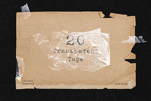 20 Clear Plastic Tape Overlay, an Object Graphic by smishura