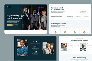 Lawyer - Law Firm Figma Template, an UI Kit Template by FinestDevs