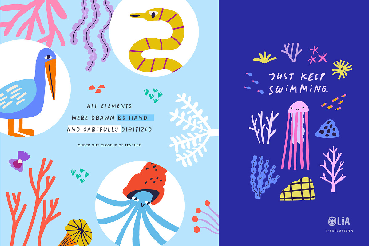Under The Sea | 100% hand drawn, an Animal Illustration by Olia (Photo 8 of 11)