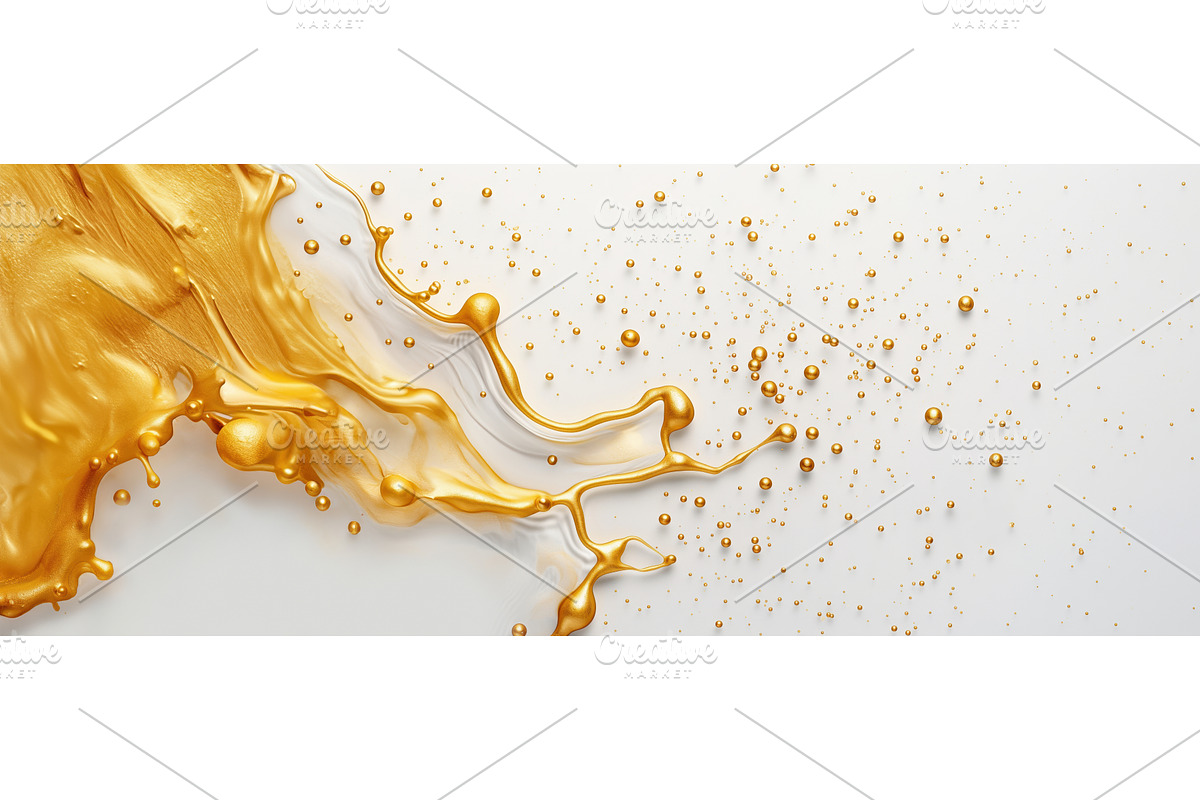 Golden Oil Liquid Splash, a Food Illustration by BazziBa♥